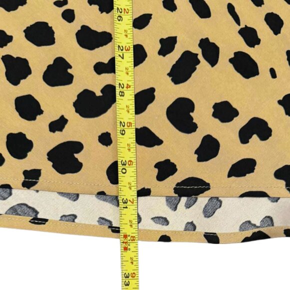 Rachel Zoe Leopard Print Midi Skirt | Fit and Flare | Stretch | Size 12 - Picture 5 of 5